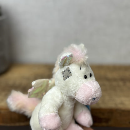 Blue Nose Friends - Glide Pegasus Unicorn #116 Pink/White Miniature Plush NWT 5"