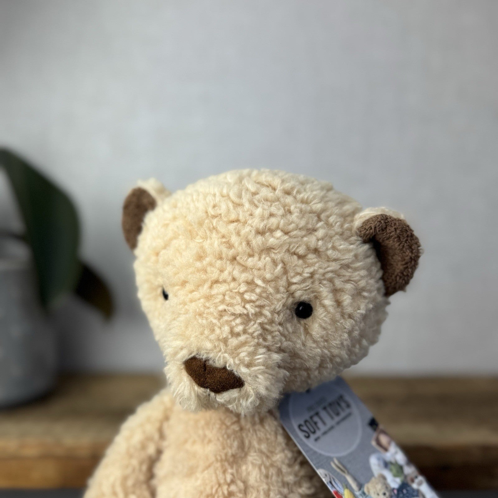Jellycat Medium Vintage Bear - Vintage Light Brown Bear Beanie Soft Toy 12” Rare
