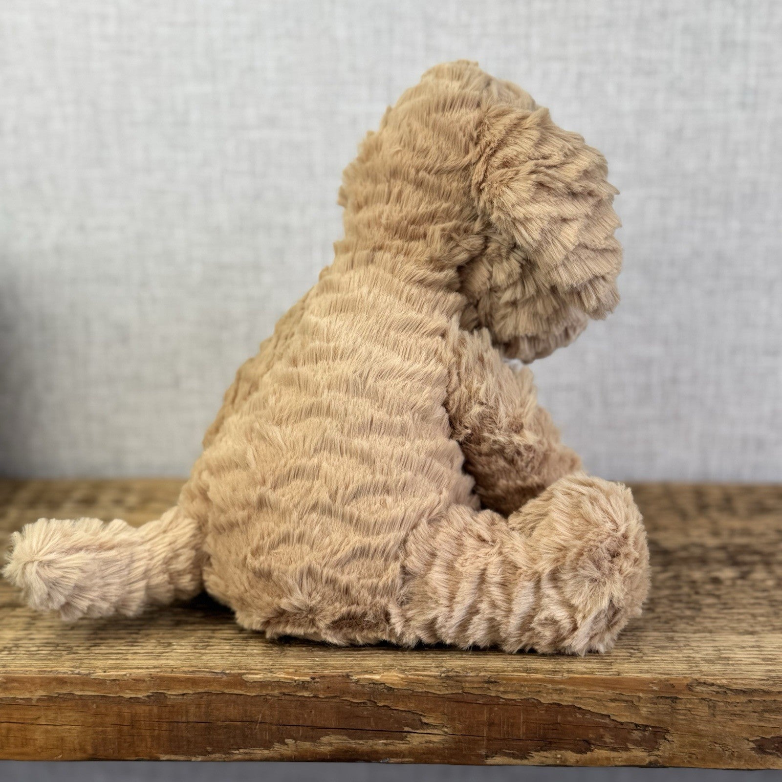 Jellycat Fuddlewuddle Puppy Medium - Light Brown Beige Dog With Tags Rare 8"