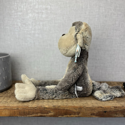 Jellycat Medium Mattie Monkey - Woodland Grey/Brown Mix Monkey With Tags 16"