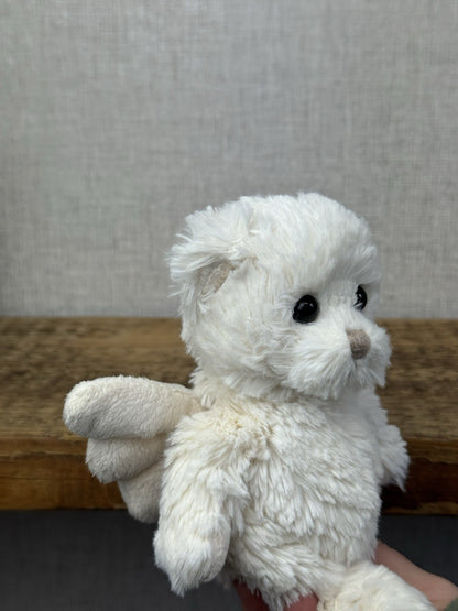 Bukowski Bears Angel Bear Kaitlyn (Removed labels) White Angel Beanie Bear 7"