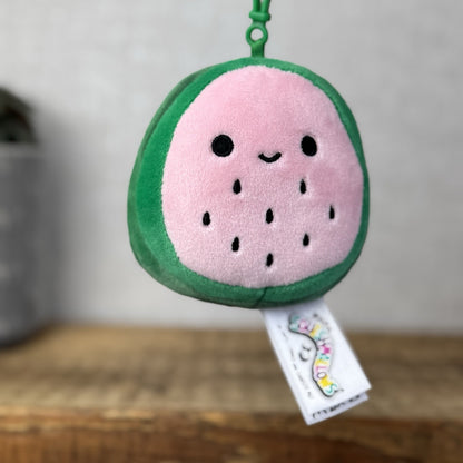 Squishmallow Keyring Clip Bagcharm - Watermelon Plush Squish Mini Wanda 4"