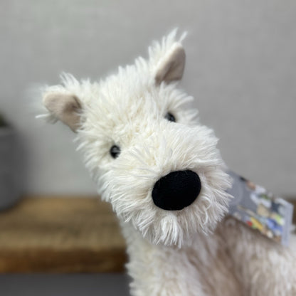 Jellycat Munro - Munro White Westie Scottie Dog Soft Toy Beanie Retired 12” (#2)