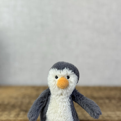 Jellycat Tiny Baby Bashful Penguin - Grey/White Miniature Penguin Beanie 5"