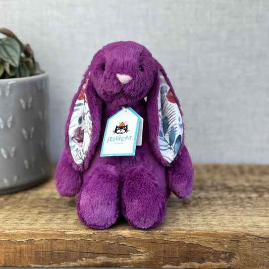 Jellycat Little Bashful Allium Bunny Custom - Blossom Bunny Purple Small NWT 8"