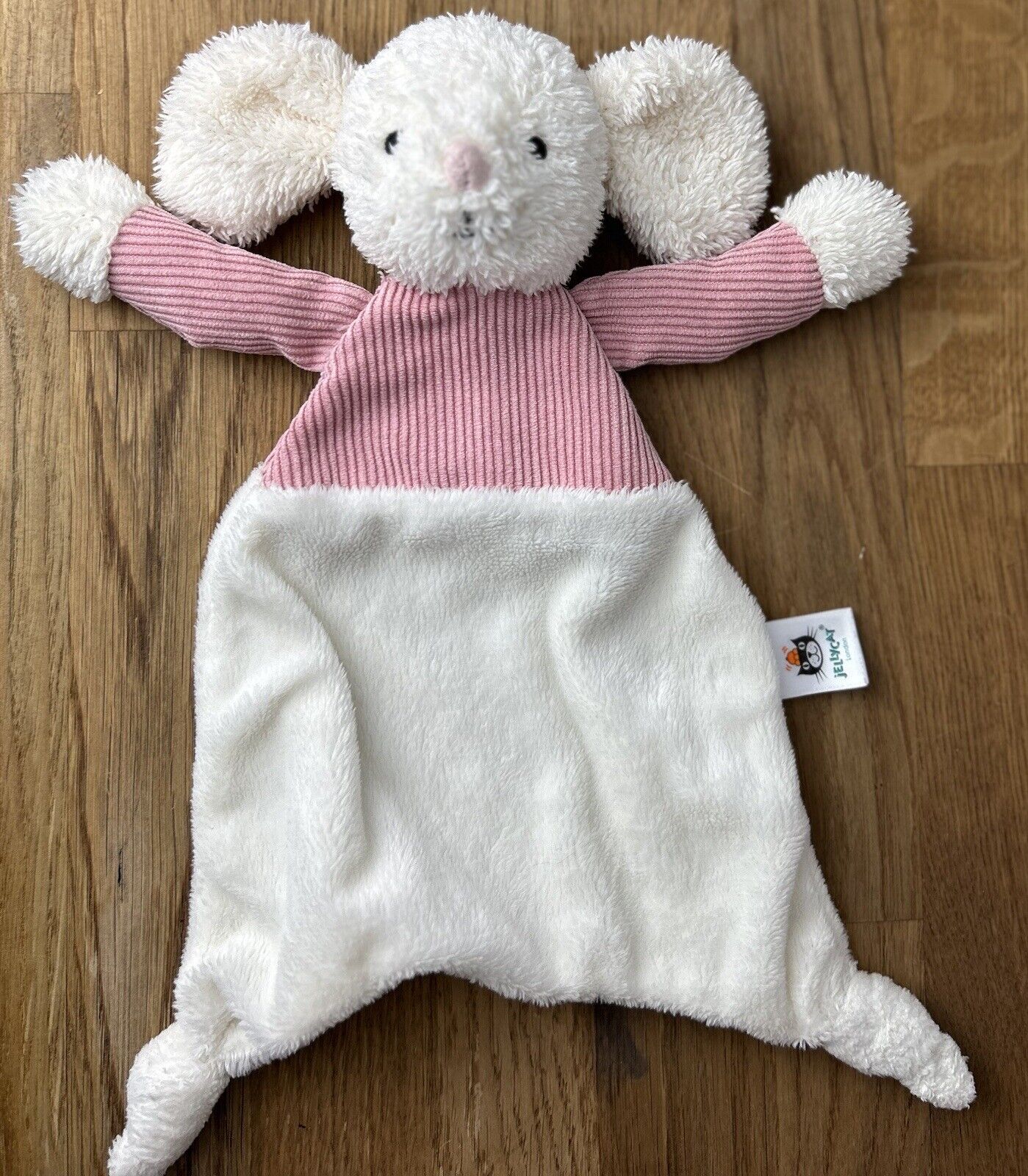 Jellycat Jumble Mouse Comforter - Pink Cream Soft Soother Toy Blankie - Soothe