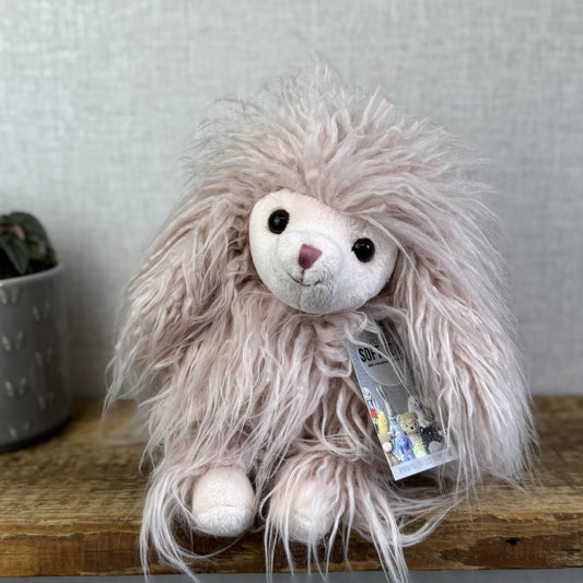 Bukowski Bears Princess Poddle - Pink Long Hair Fluffy Poodle Soft Toy Beanie