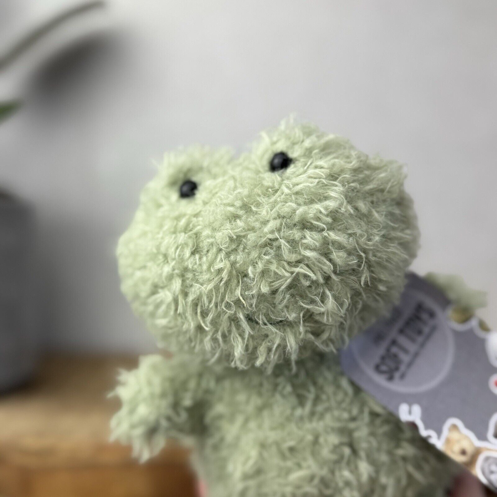 Jellycat Little Frog - Fluffy Little Frog - Light Gren Frog Plush Soft Toy Small