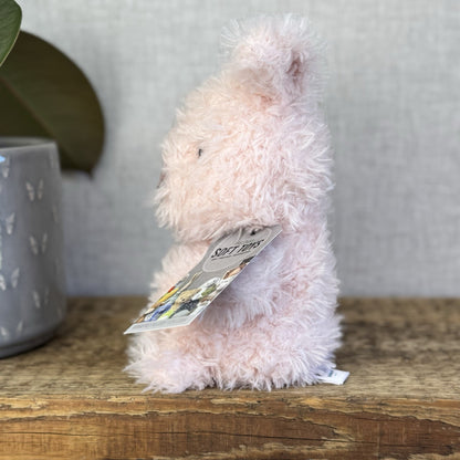 Jellycat Little Pig - Fluffy Pink Piglet Soft Toy Small Curly Fur Retired 7"