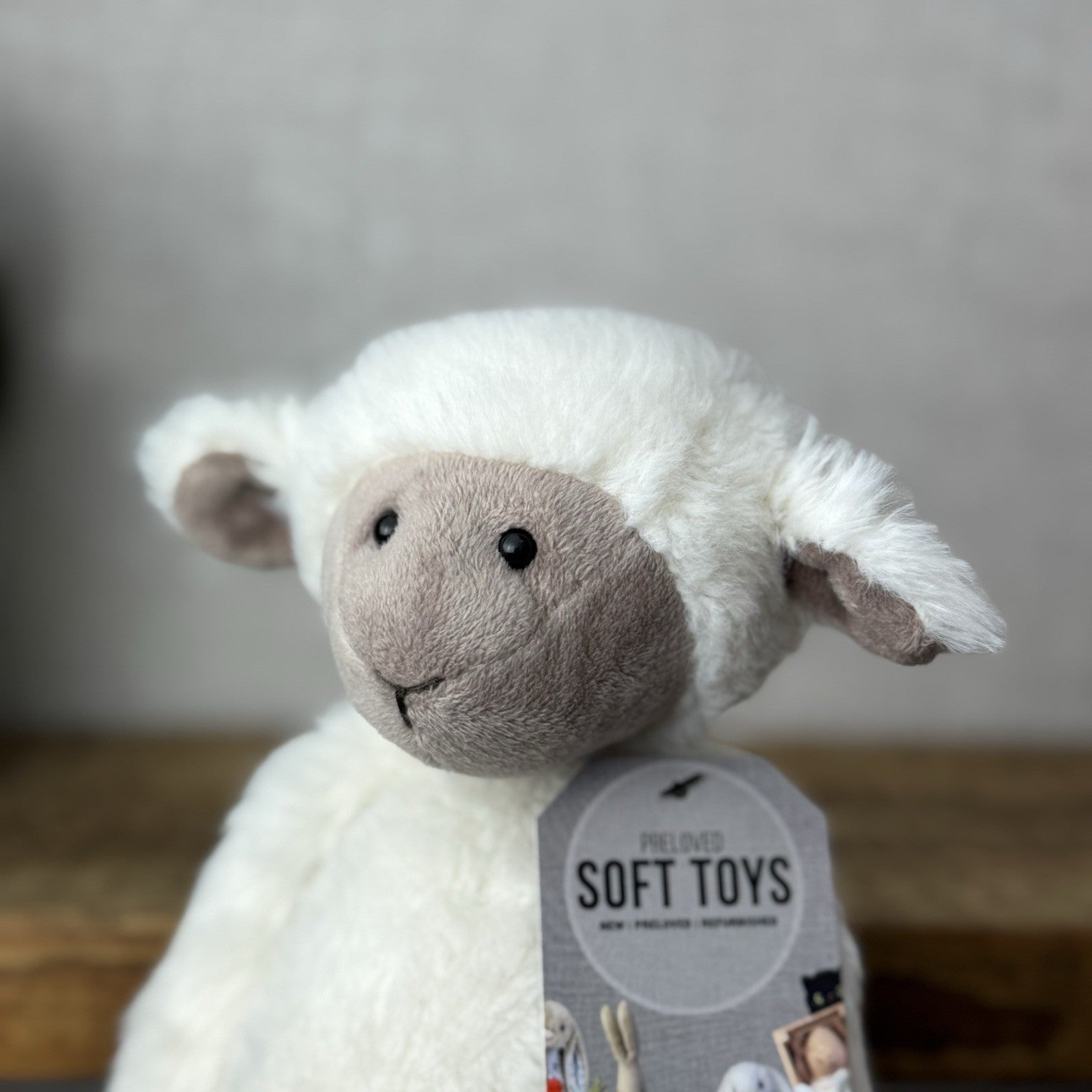 Jellycat Sweetie Lamb - Fluffy White Beige Face Lamb Sheep Beanie Rare 11"