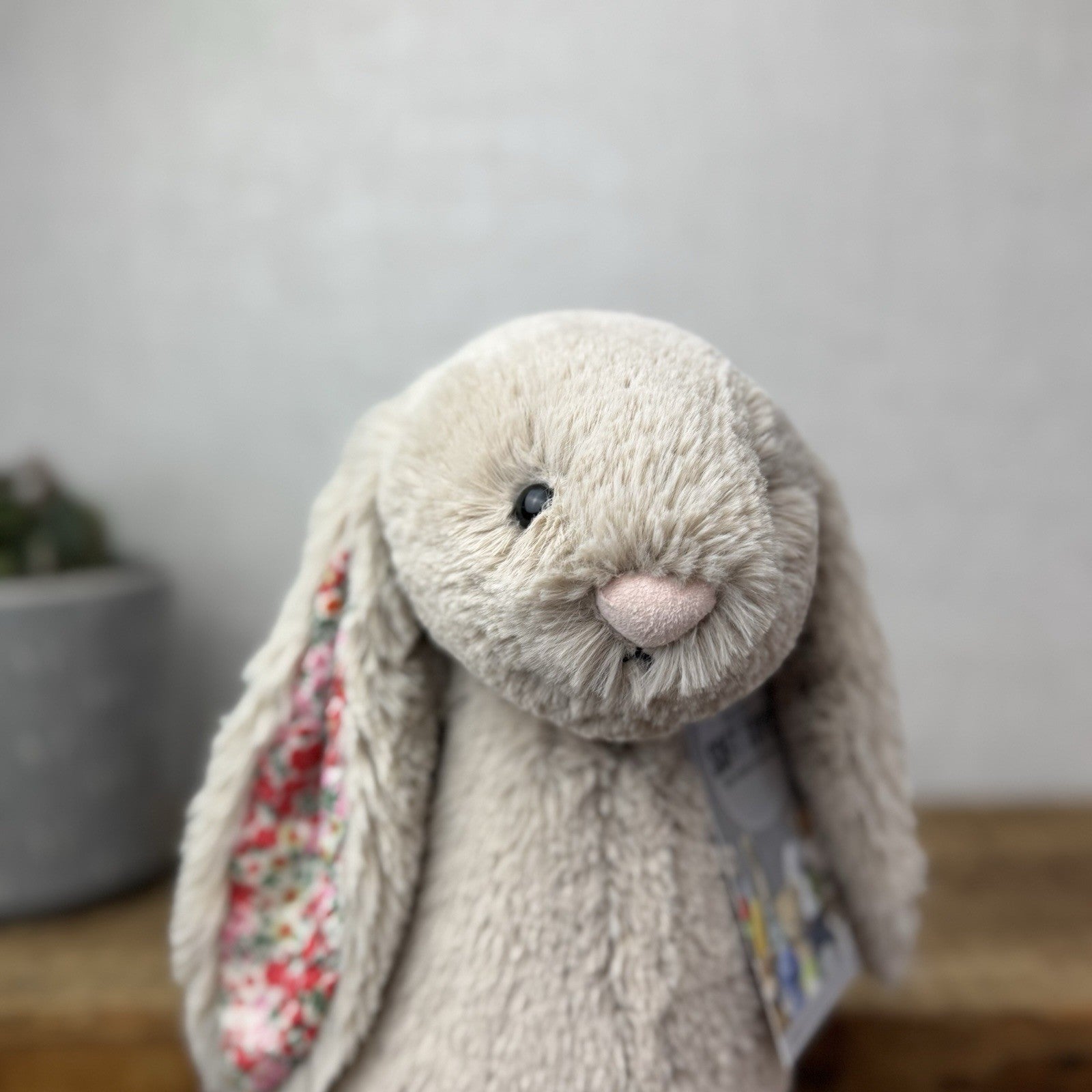 Jellycat Medium Bashful Beige Posy Blossom Bunny - Beige Bunny Floral 12”