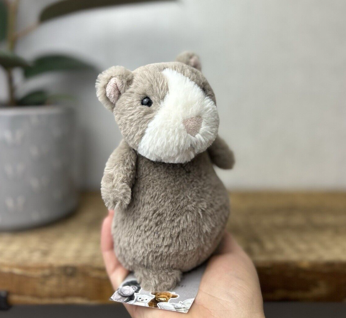 Jellycat Nutmeg Hamster - Small Brown Potbelly Hamster - Chubby Hamster Plush 6"