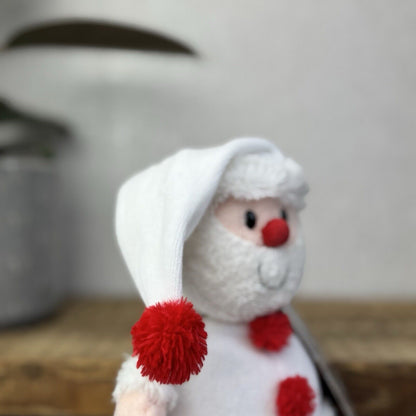 The Little White Company Beanie Santa - Jellycat Collaborative Christmas 10"