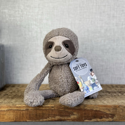 Jellycat Woogie Sloth - Small Grey Beanie Sloth Plush Rare Collectible Cute 10”
