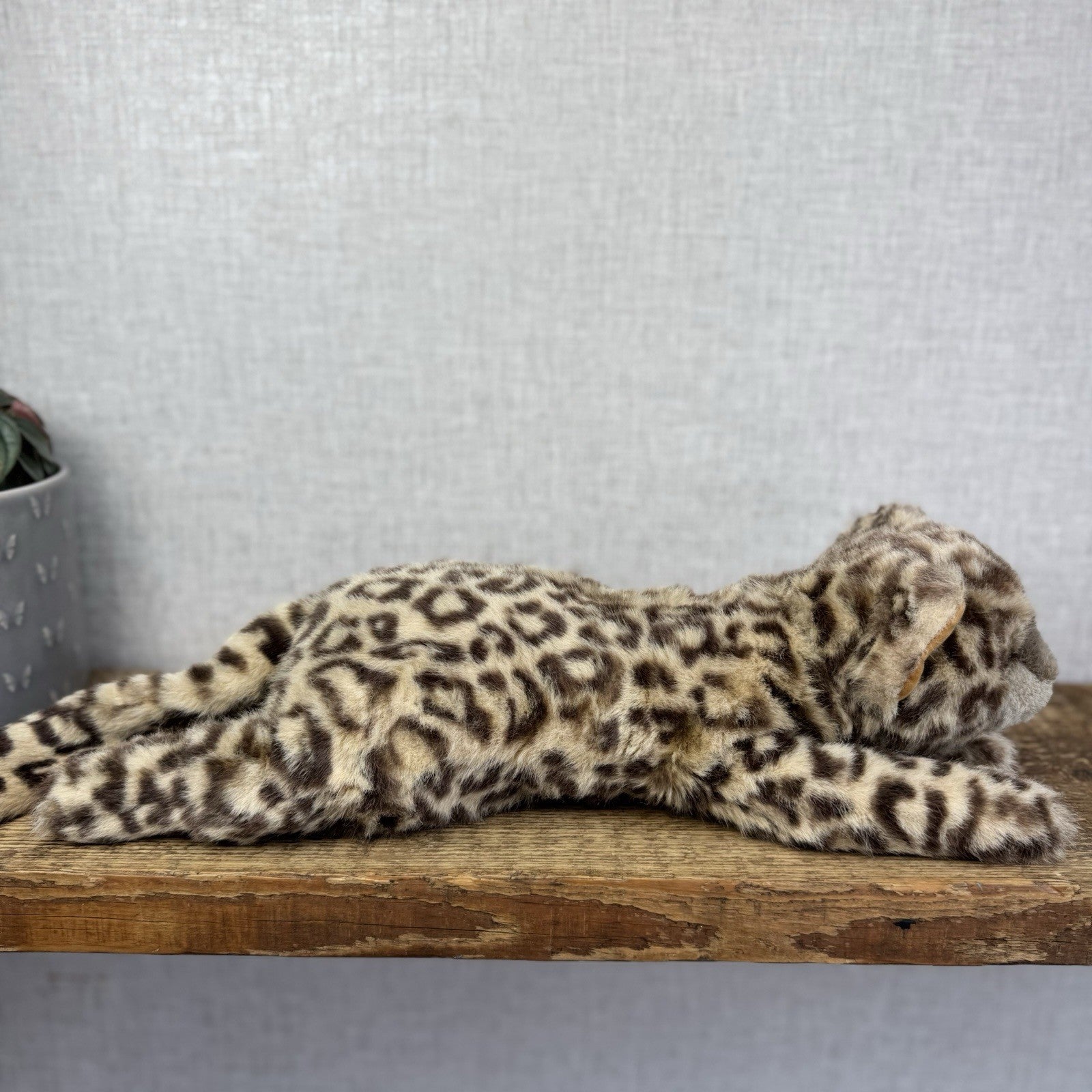 Ty 1991 Chi Chi Cheetah Leopard Plush Laying Down Vintage Floppy Cat 15”