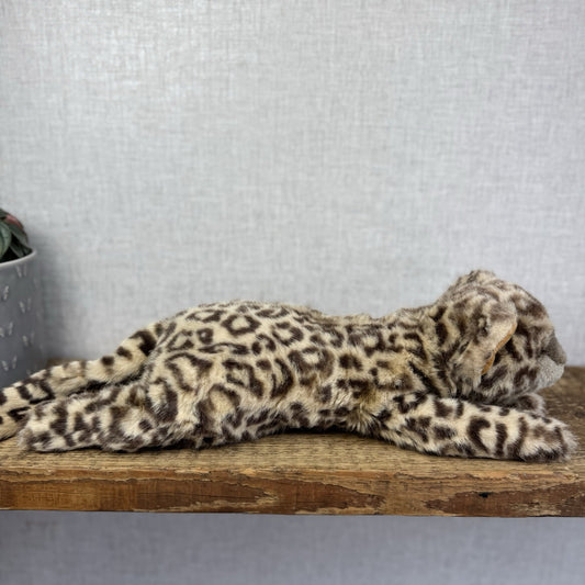 Ty 1991 Chi Chi Cheetah Leopard Plush Laying Down Vintage Floppy Cat 15”