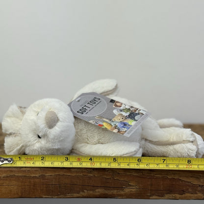 Jellycat Small Piper Bunny - White Retired Small Piped Bunny Rare NWOT 8"