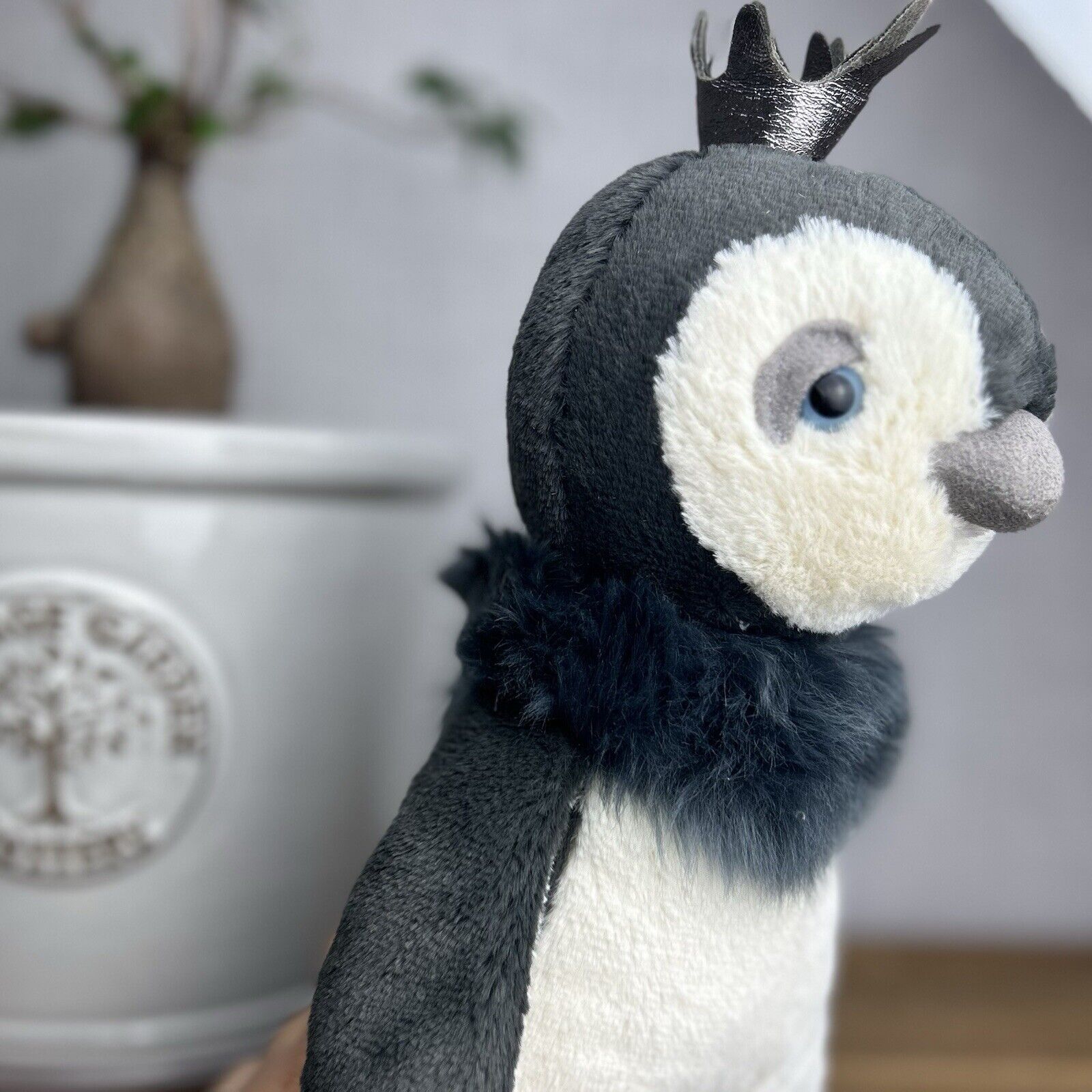 Jellycat Prince Penguin - Soft Penguin Plush With Crown - Medium Penguin Plush