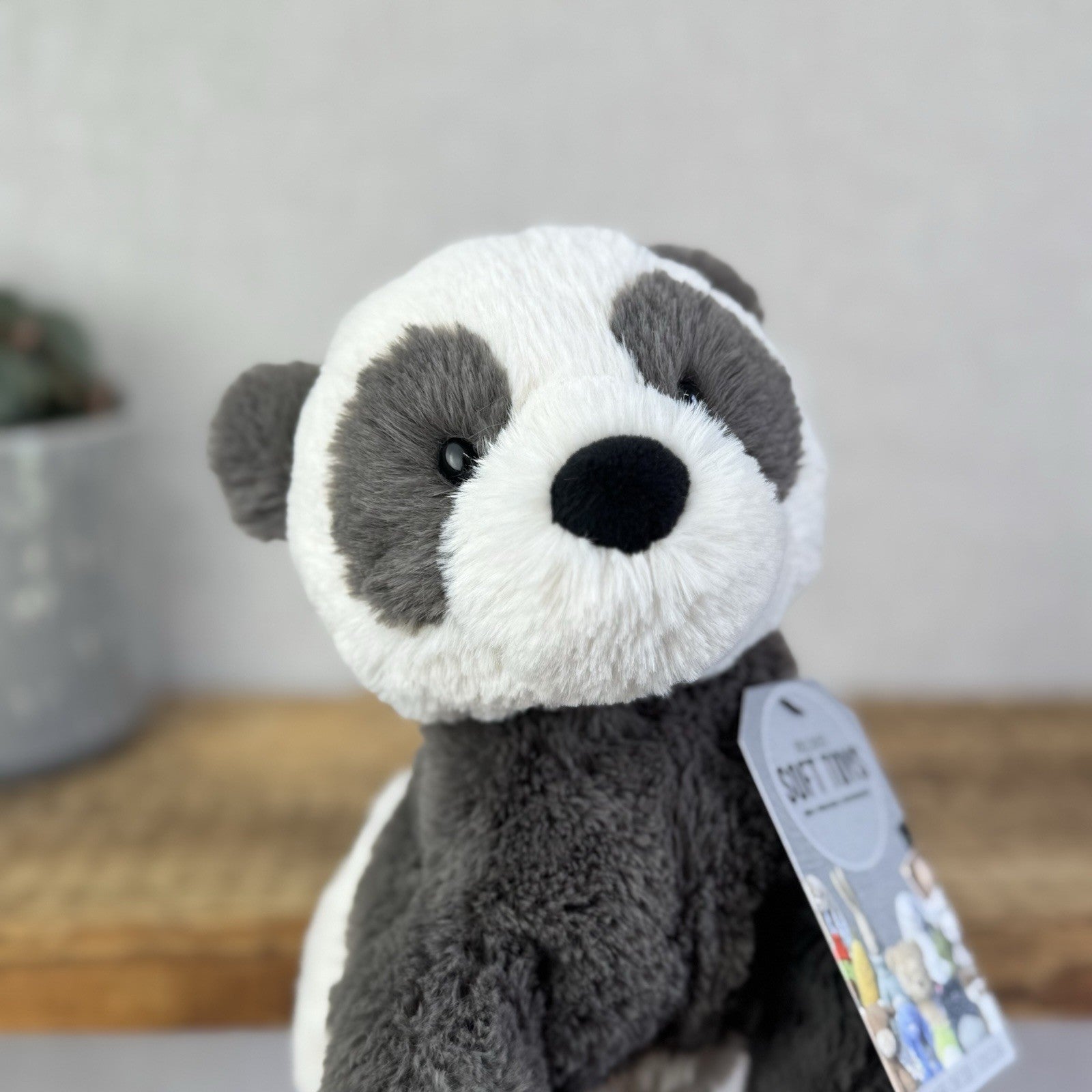 Jellycat Medium Huggady Panda - Floppy Panda Beanie Plush Soft Toy Retired 10"