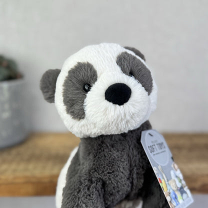 Jellycat Medium Huggady Panda - Floppy Panda Beanie Plush Soft Toy Retired 10"