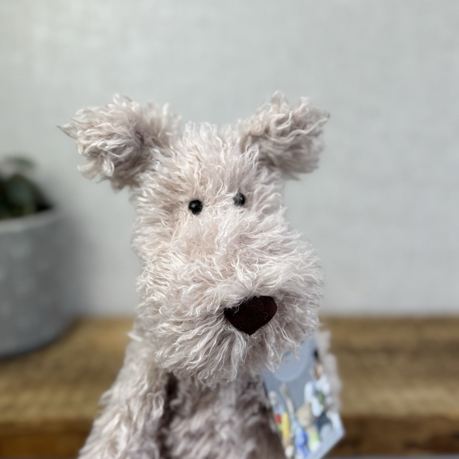 Jellycat Small Scamp Pup - Curly Beige Terrier Soft Toy Beanie Vintage/Retired