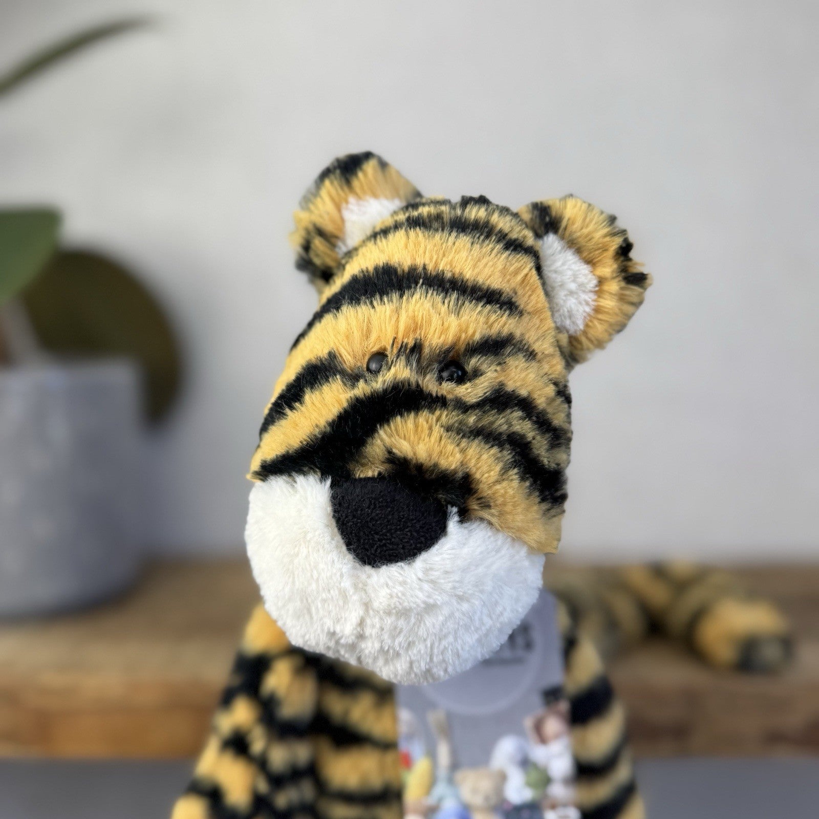 Jellycat Merryday Tiger - Wild Cat Beanie Tiger Plush Long Tail Rare Retired 15”