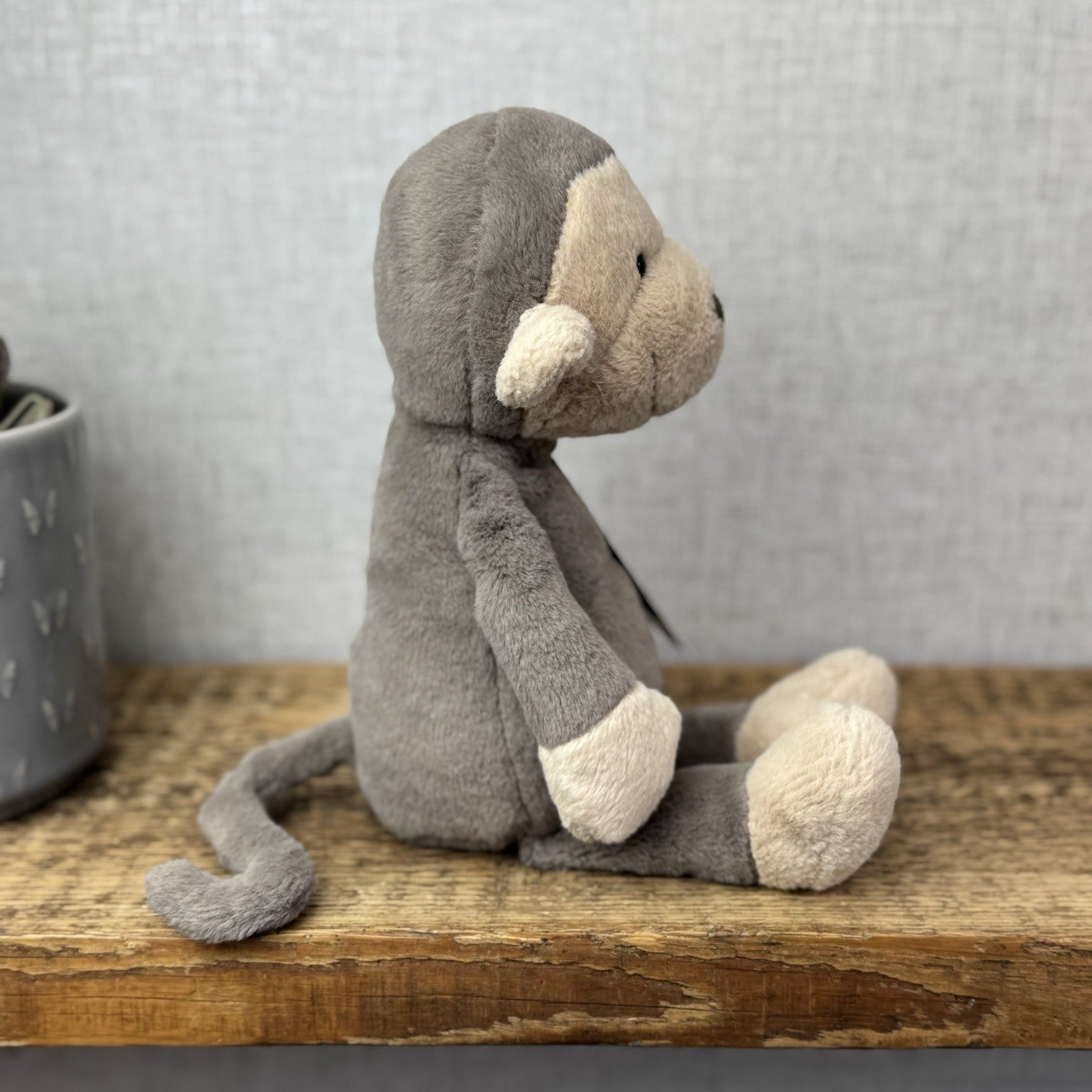 Jellycat Hushbie Monkey - Light Brown Retired Monkey Soft Toy Beanie 12"