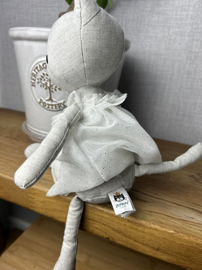 Jellycat Jolie Kitten Cat - Jellycat Cat In Dress - Jellycat Grey Cat Medium