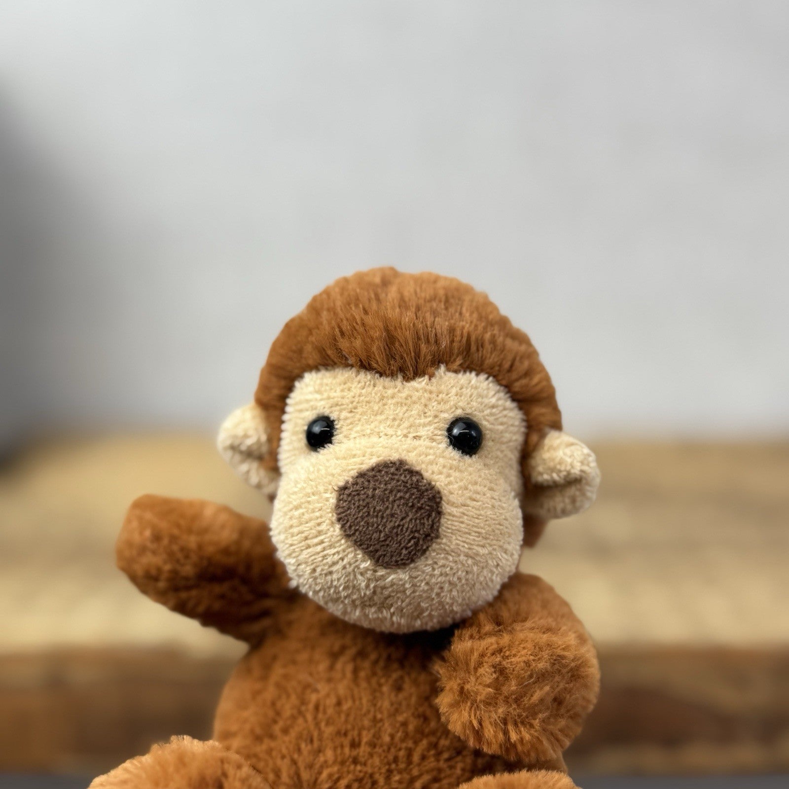 Jellycat Baby Poppet Monkey - Miniature Beanie Monkey Brown Soft Toy Rare 4”