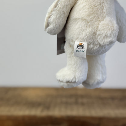 Jellycat Small Piper Bunny - White Retired Small Piped Bunny Rare NWOT 8"