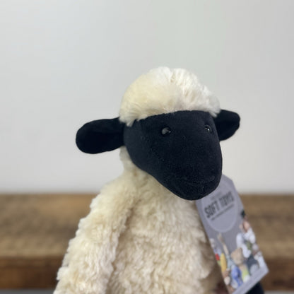 Jellycat Small Pickles Black Faced Lamb - Vintage Beanie Lamb Soft Toy NWOT 
