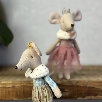 Maileg Prince & Princess Mouse - Big Brother & Sister Royal Mice Retired NWOT
