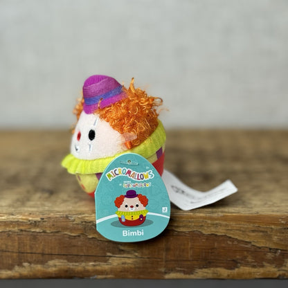 Squishmallow Micromallow With Tag - Bimbi Clown Mini Clown Squish Soft Toy New 