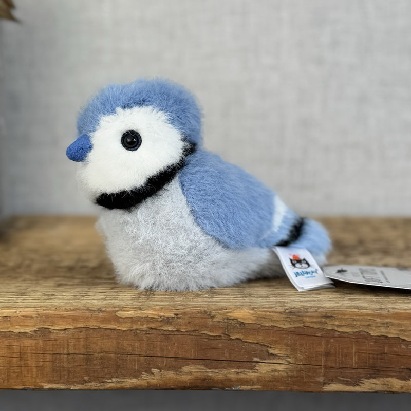 Jellycat Birdling Blue Jay - New With Tags Blue Mini Beanie Fluffy Pocket Pal 5"