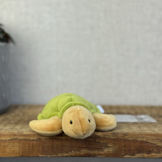 Jellycat Small CeeCee Turtle - Small Green Velour Turtle Beanie retired 6” (#2)