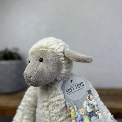 Jellycat Medium Fuddles Sheep Lamb Textured Zara Edition Soft Toy Beanie 12"