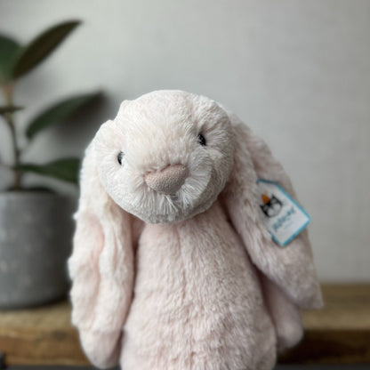 Jellycat Medium Bashful Light Baby Pink Bunny - Baby Pink Bunny Soft Toy 12” NWT