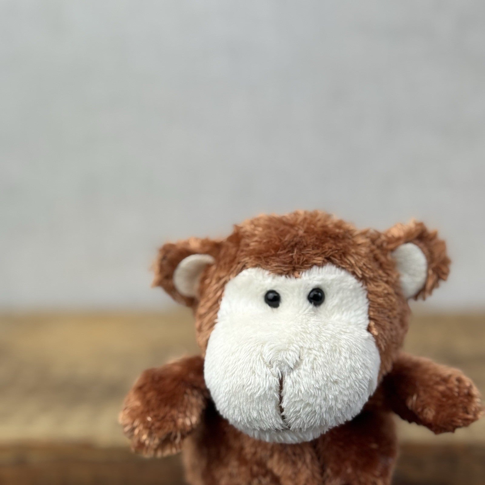 Russ Berrie Luvvies - Rob The Monkey Beanie - Pudding MonkeySoft Toy Tiny 4”