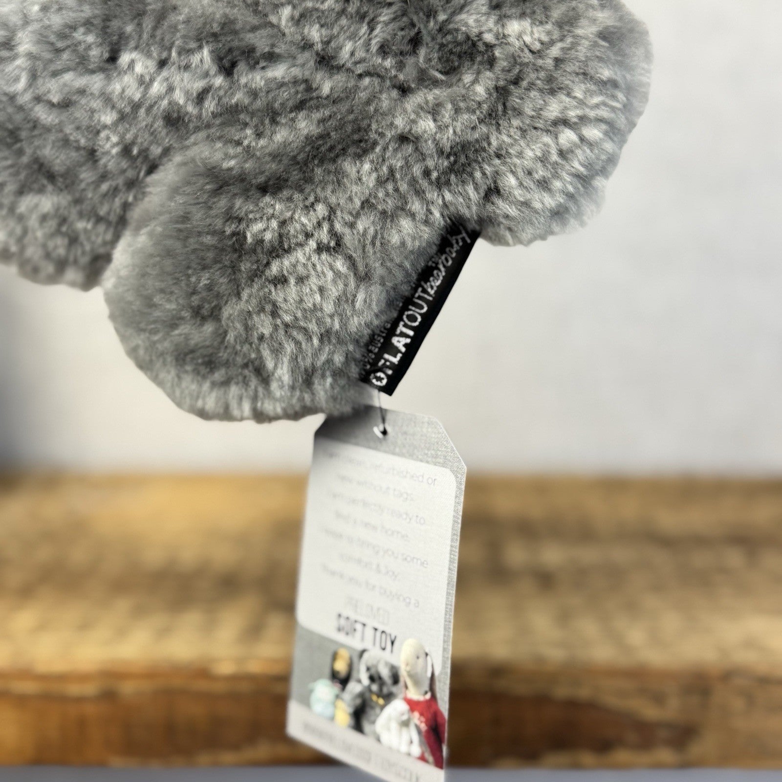 Flat Out Australia Koala Flat Teddy Bear Sheep Fur Baby Teddy Comforter Lovey 8”
