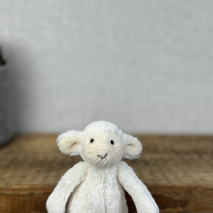Jellycat Tiny Baby Bashful Lamb - Miniature Sheep Soft Toy Plush Retired 5"