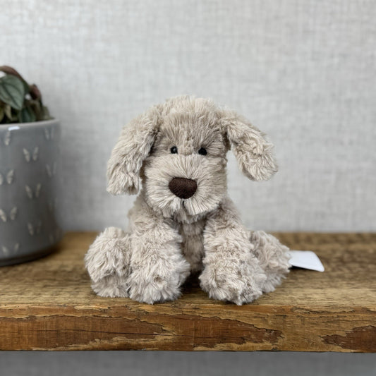 Jellycat Small Riley Fuddlewuddle Pup - New Grey White Company Exclusive 6”