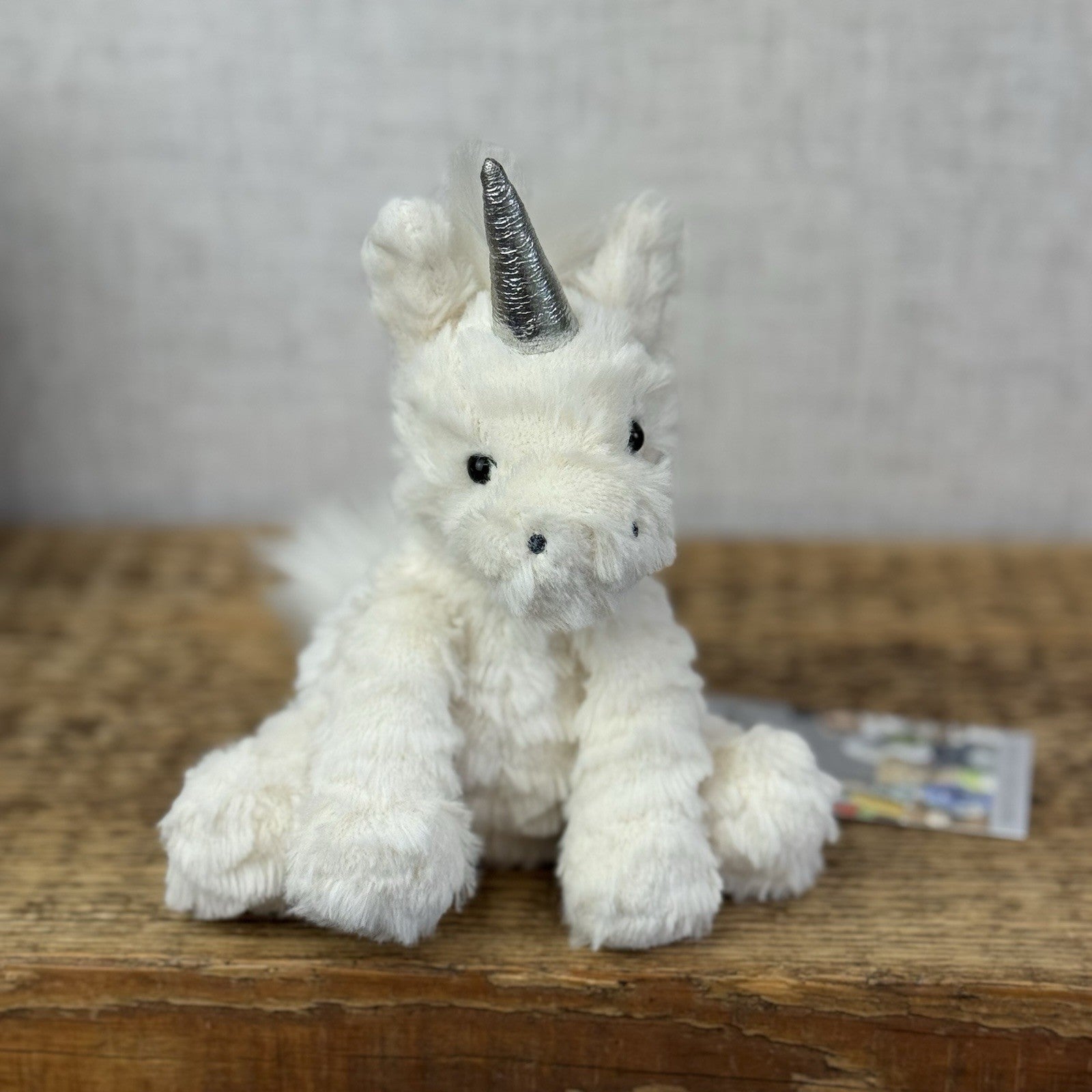 Jellycat Tiny Fuddlewuddle Unicorn- Tiny Baby Fluffy White & Silver Unicorn 5"