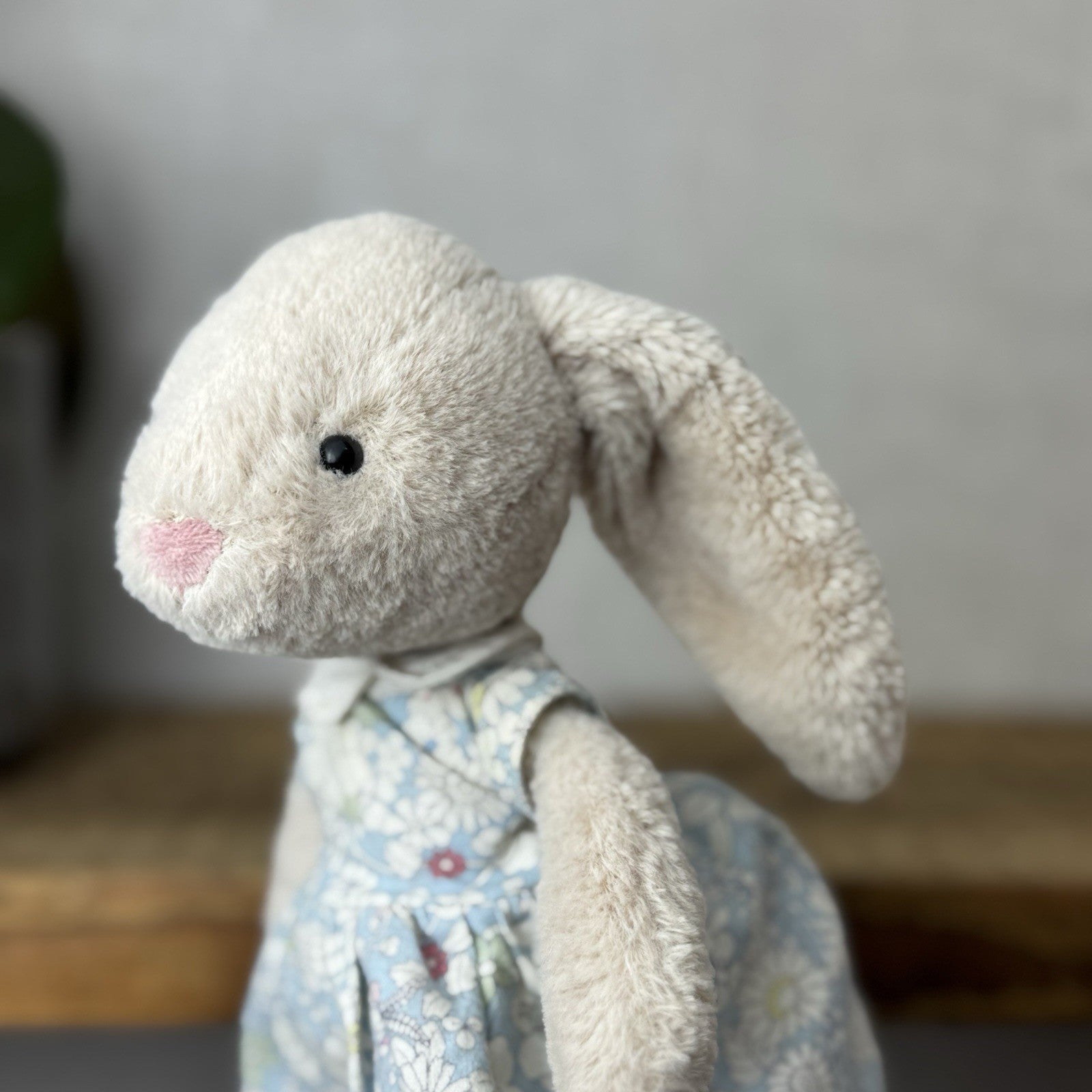 Jellycat Floral Lottie Bunny - Small Bunny In A Blue Dress Retired Rabbit 10”