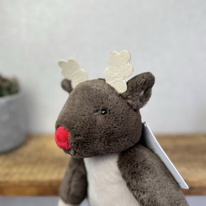 The Little White Company My First Reindeer With Tags - Super Soft Christmas Toy