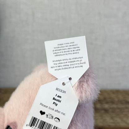 Jellycat Beepi Pig - Medium Fluffy Pig Beanie Soft Toy Cute Farm Plush 12"