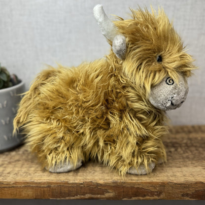 Jellycat Medium Truffles Cow - Fluffy Cow Cushion Fluffy Highland Cow 12"