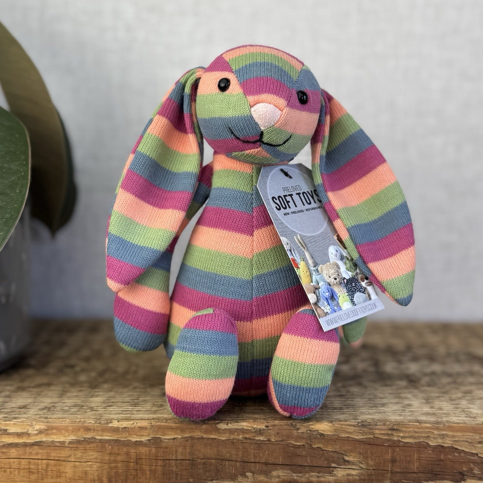 Jellycat Special Edition Natalia Bashful Bunny Jellycat - Striped Rainbow Rabbit