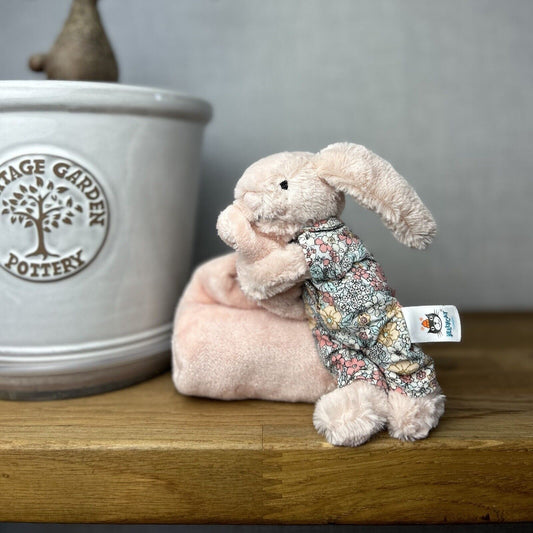 Jellycat Bedtime Blossom Blush Bunny Soother ~ Bunny In Pj Soother Retired 