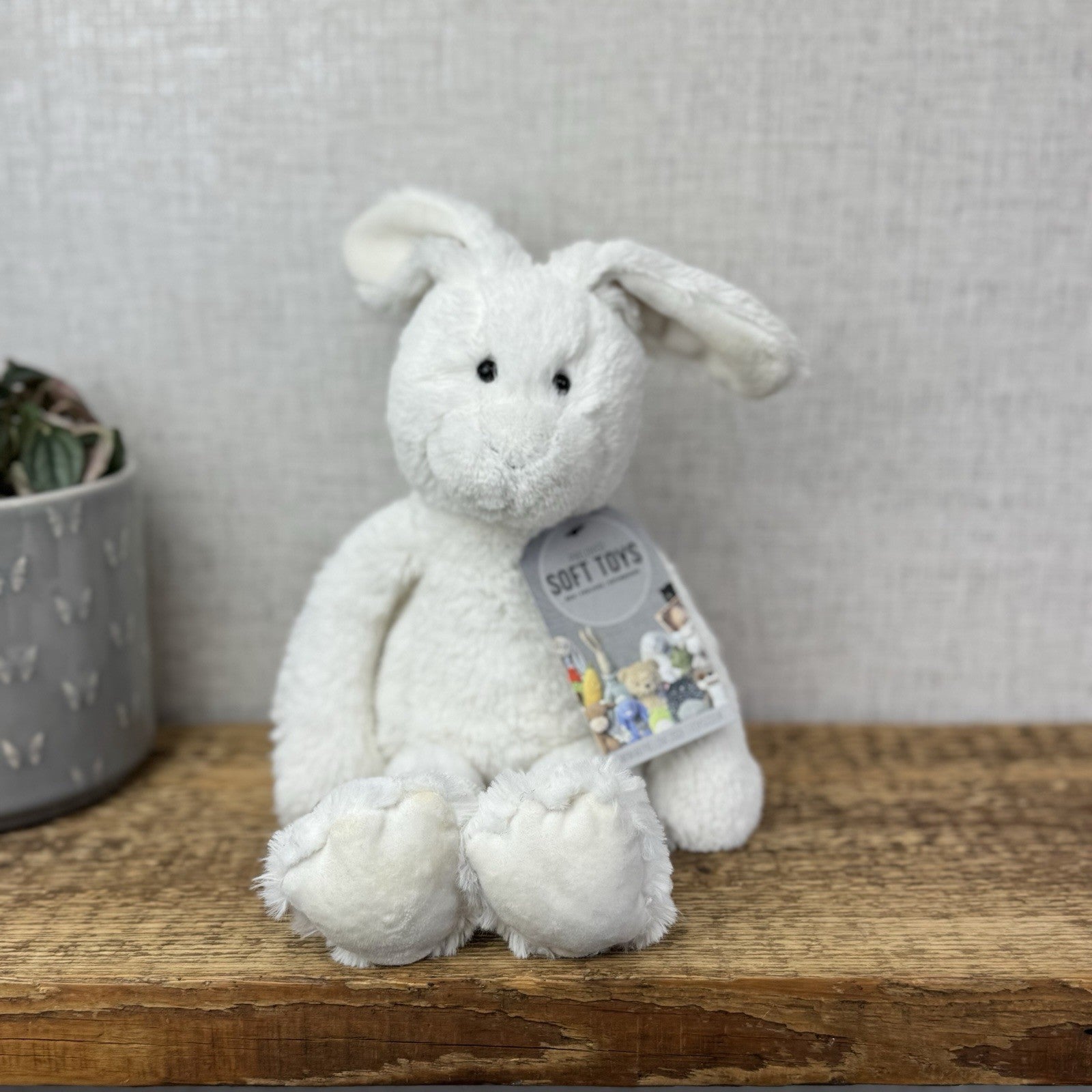 The Little White Company Beanie Bunny - Jellycat Collab White Slackajack Bunny