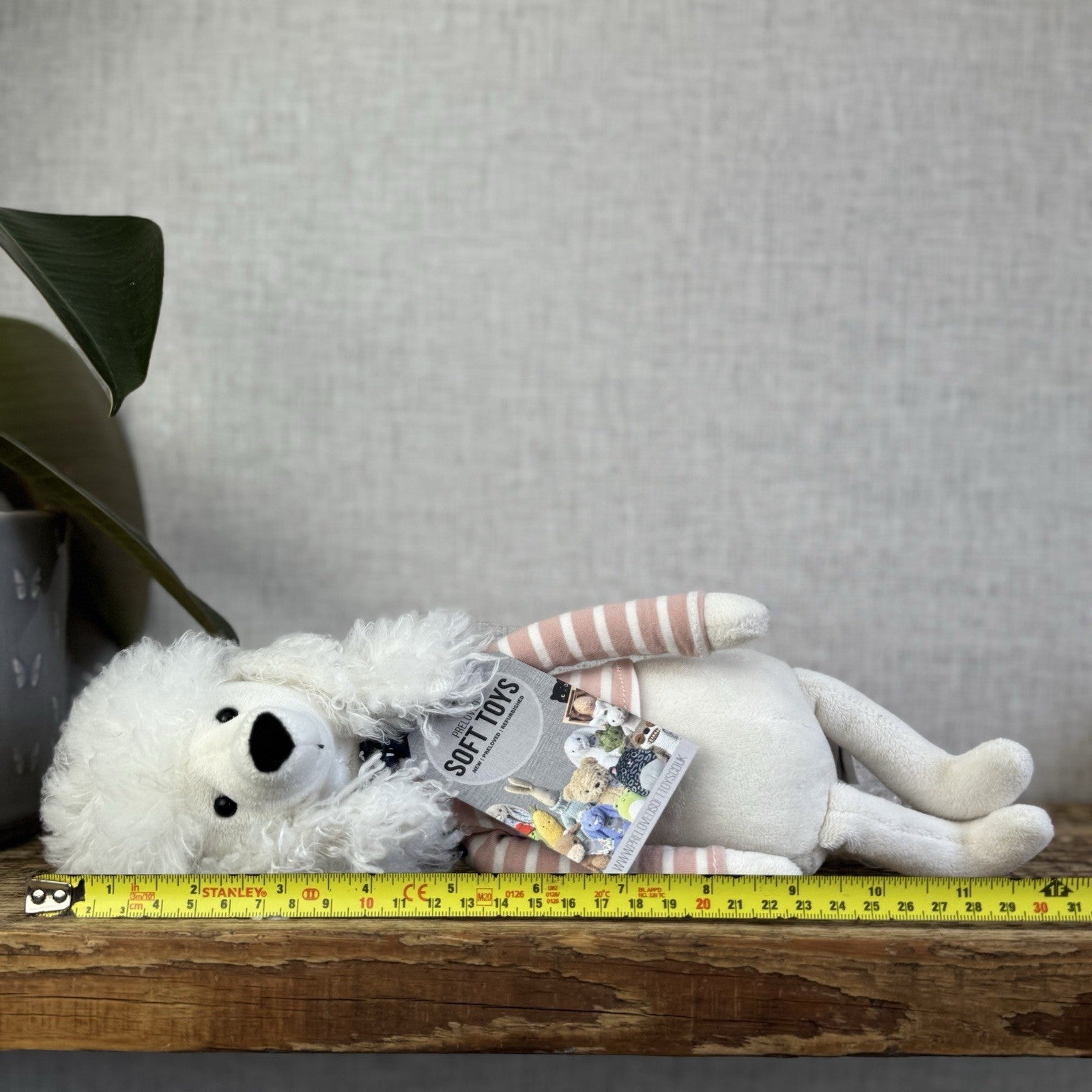 Jellycat Beatnik Buddy Poodle - White Puppy Dog In Jumper Scandi Cute Plush 12”